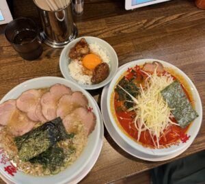 暑いのにラーメン！